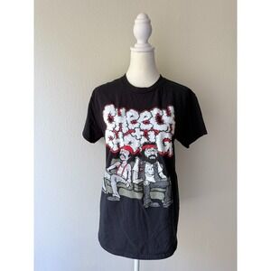 Cheech & Chong Black Graphic Tee Sz S Men Women Smoke Humor Stoner Movie T-Shirt